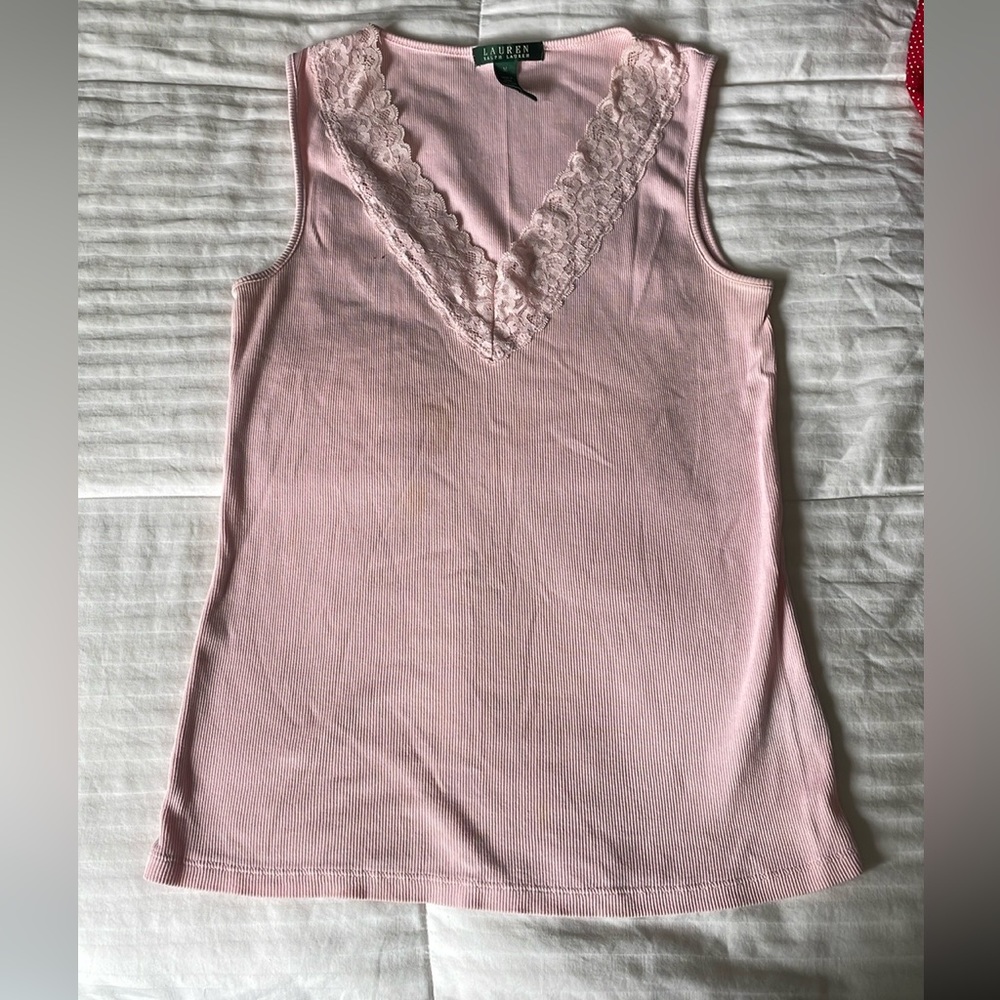 Ralph Lauren Baby Pink Lace Tank